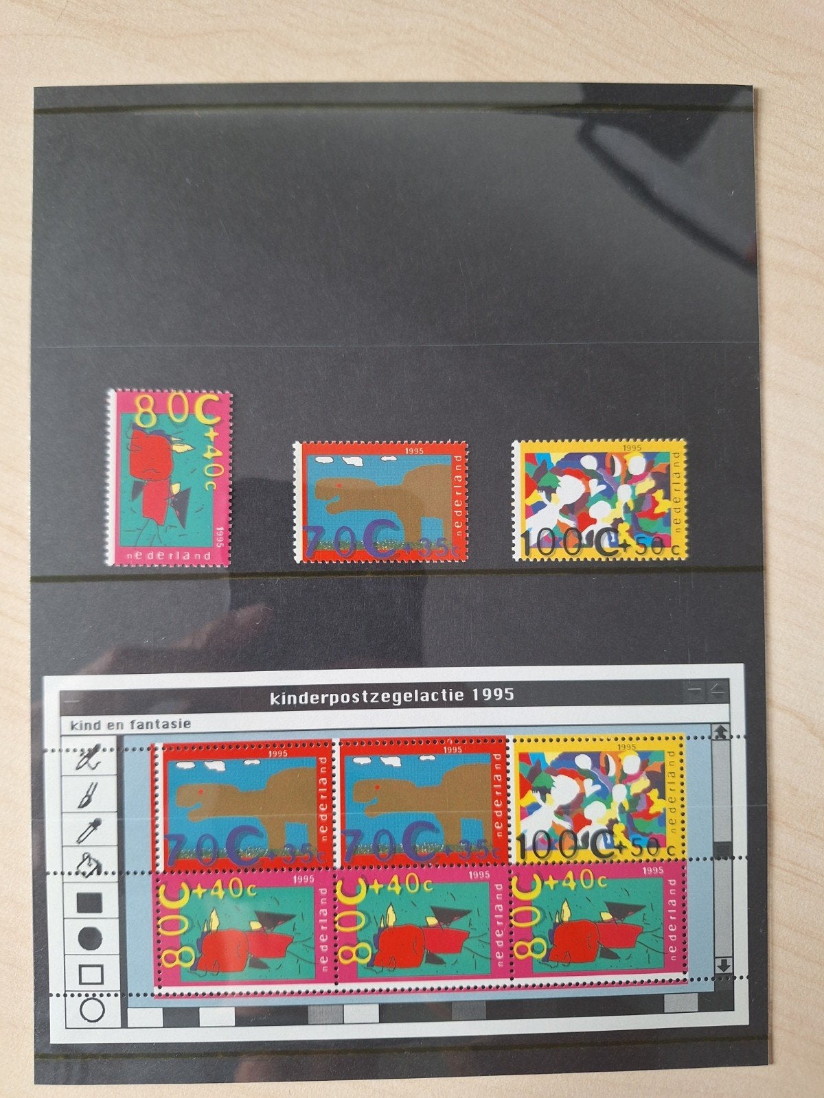 Kinderpostzegels - kind & fantasie - 1995, Postzegels en Munten, Postzegels | Nederland, Ophalen of Verzenden, Na 1940