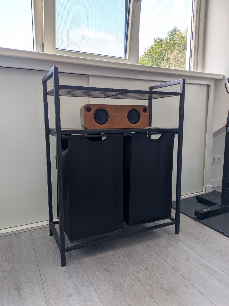 Wasmand / wasverzamelaar 2 vakken + 2 planken, Ophalen, 100 tot 150 cm, Overige typen, 50 tot 100 cm