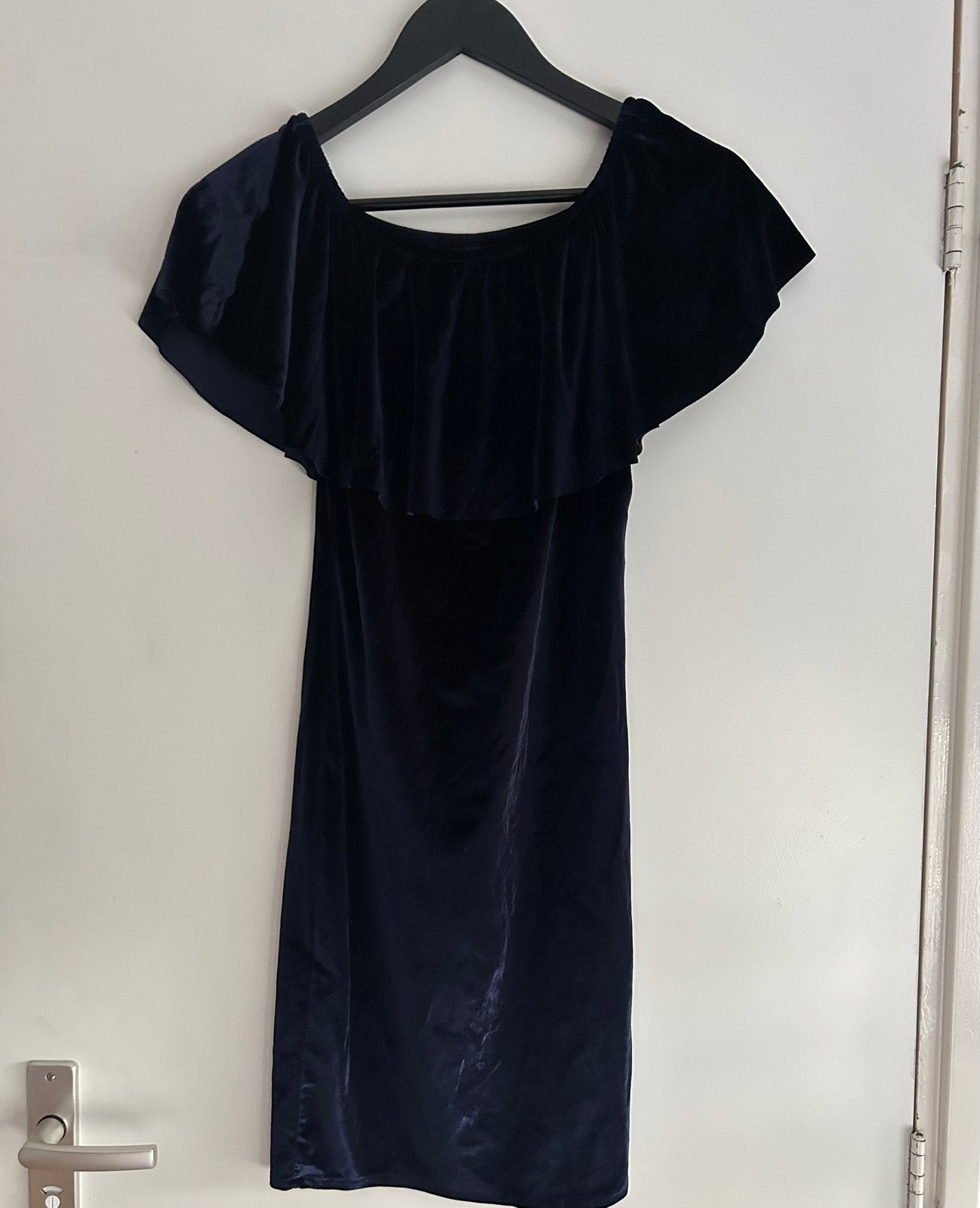 Velvet jurk donkerblauw, maat M, Kleding | Dames, Maat 38/40 (M), Blauw, Nieuw, Ophalen of Verzenden