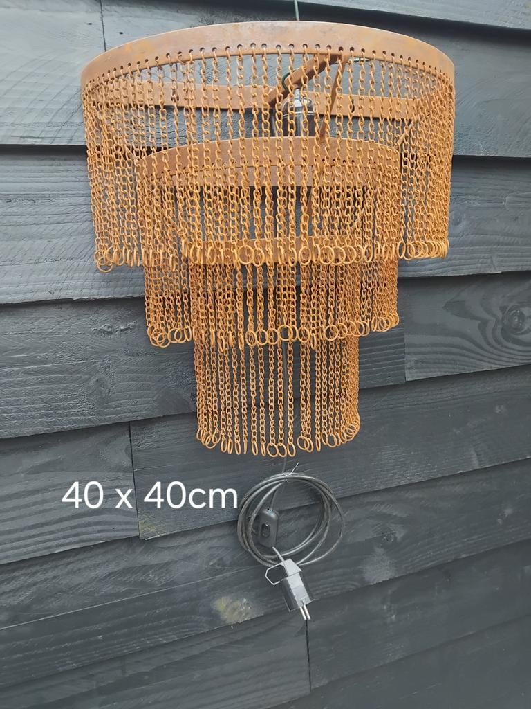 Wand ijzeren kettinglamp, Ophalen of Verzenden