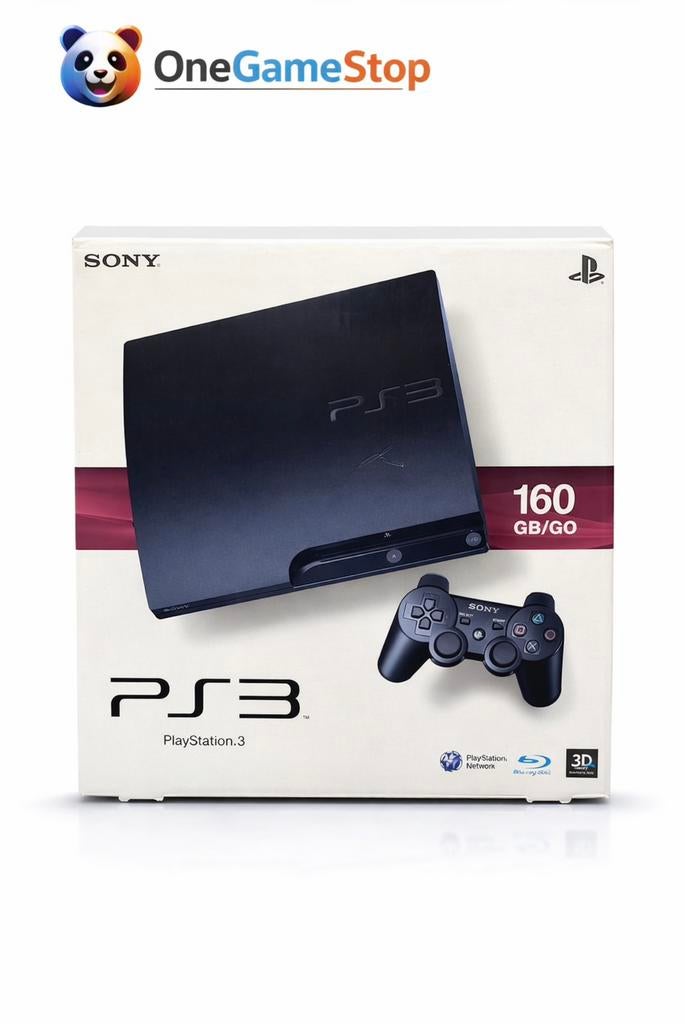 PlayStation 3 Slim 160GB in doos, Spelcomputers en Games, Spelcomputers | Sony PlayStation 3, Gebruikt, Slim, 160 GB, Met 1 controller