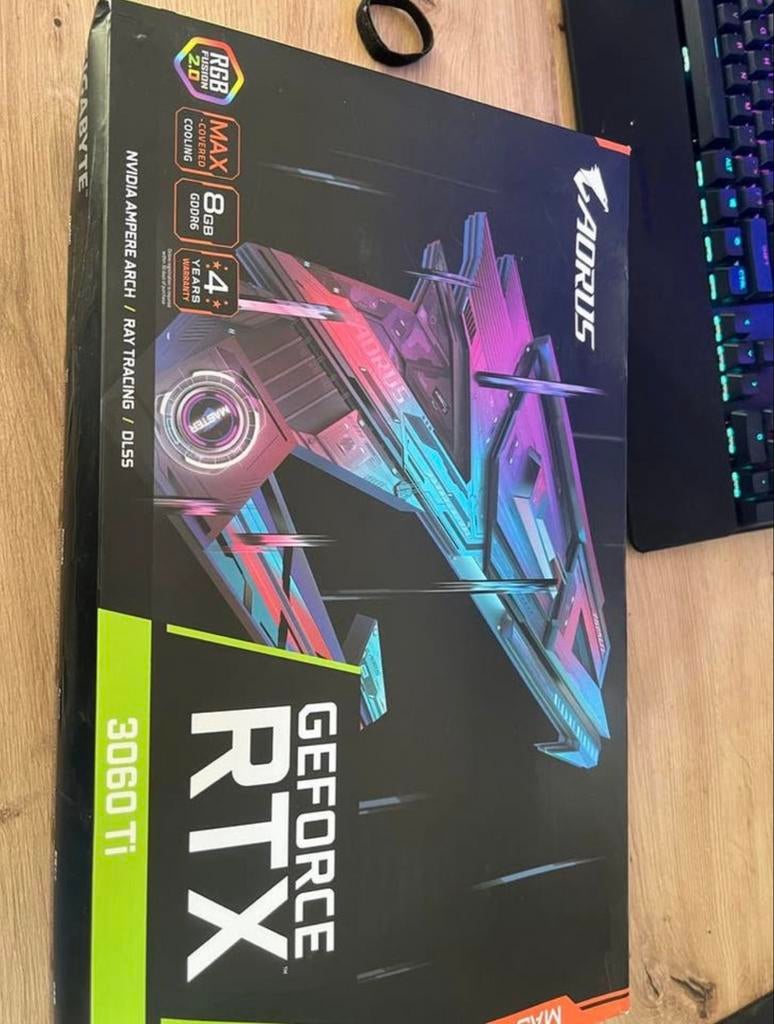 Gigabyte AORUS GeForce RTX 3060 Ti Master lcd screen, HDMI, GDDR6, PCI-Express 4, Ophalen of Verzenden