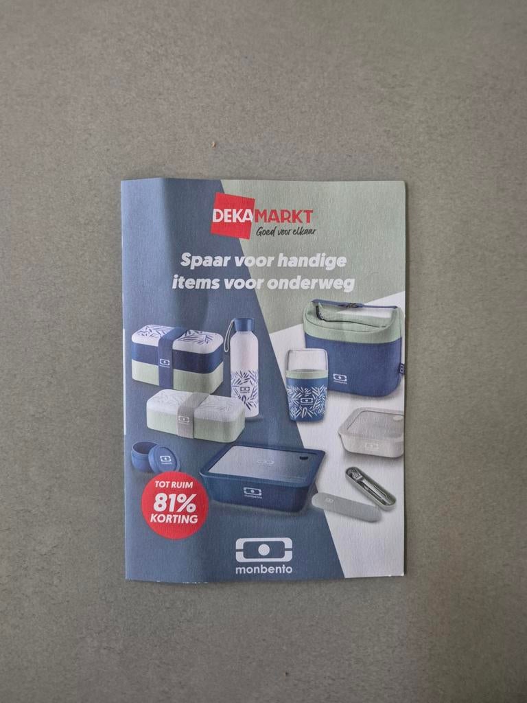 4 volle spaarkaarten voor handige items onderweg, dekamarkt, Verzamelen, Supermarktacties, Ophalen of Verzenden
