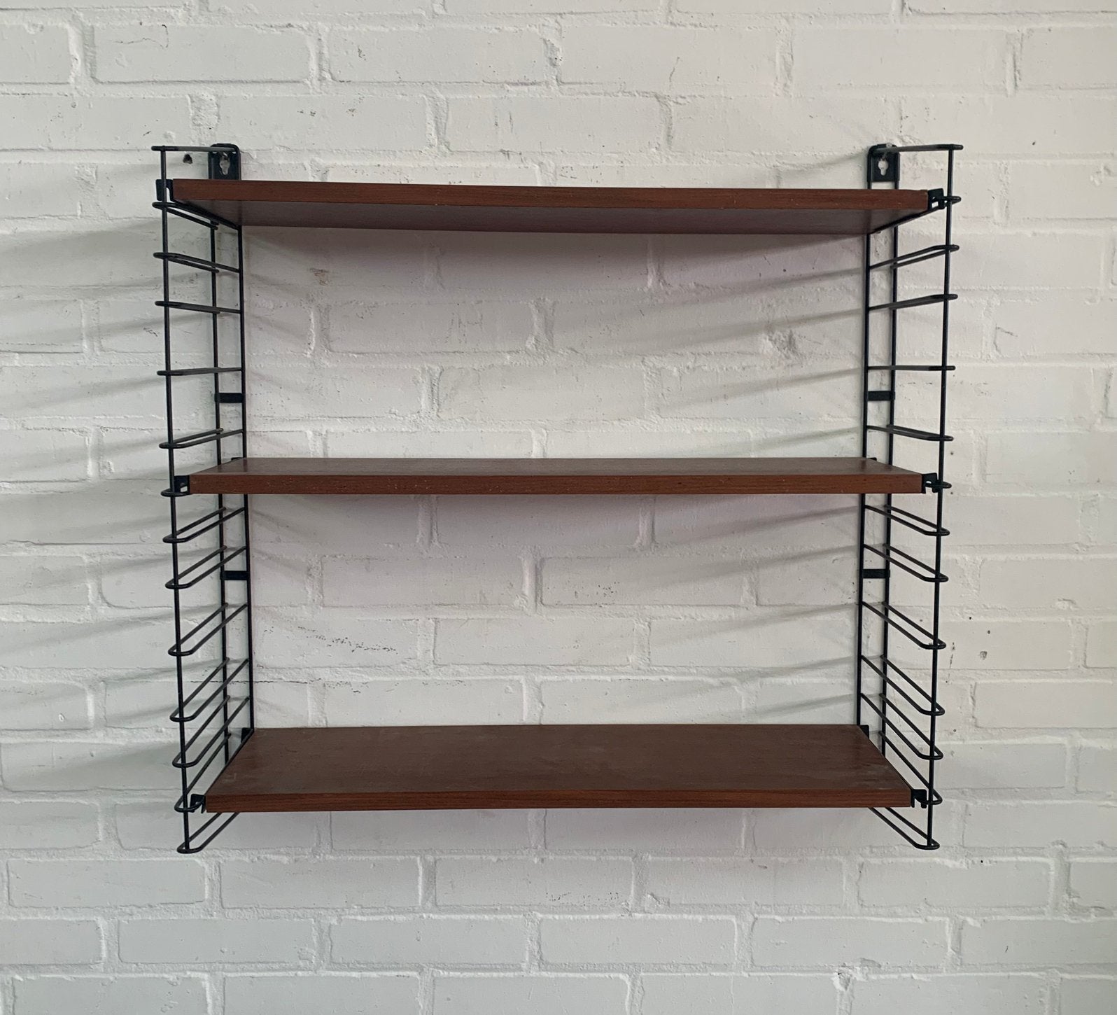 Boekenrek Vintage Tomado Pastoe teakhouten boekenplanken, Verzenden, Zo goed als nieuw