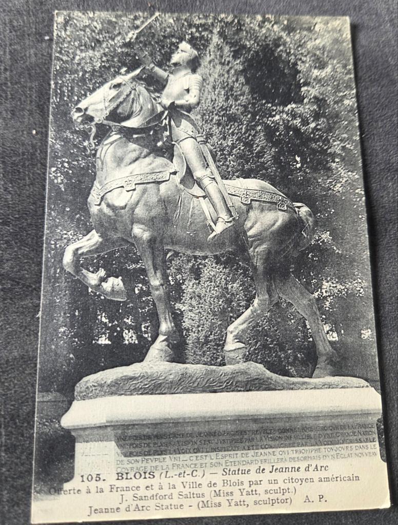 Ruiterstanbeeld van Jeanne d'Arc - Blois, Verzenden, 1920 tot 1940, Ongelopen, Overige thema's