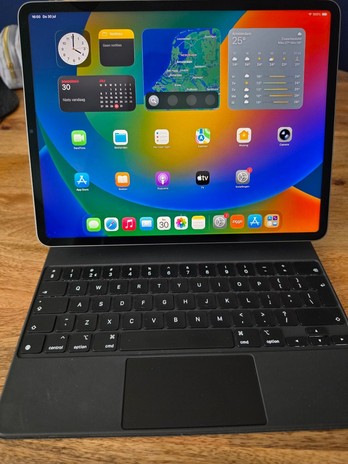 Apple iPad Pro 12,9" (5e generatie) M1 256GB + Apple Magic K, Computers en Software, Apple iPad, 12 inch, Ophalen of Verzenden