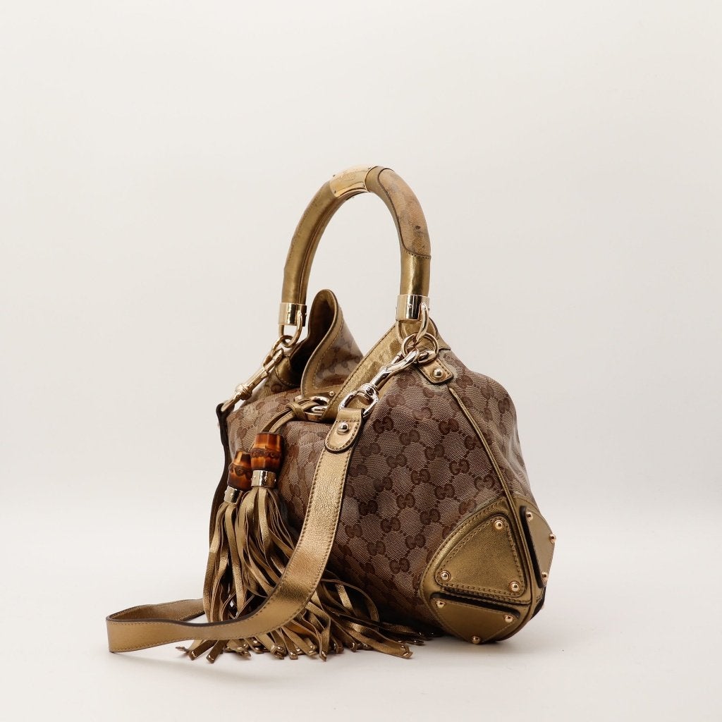 Gucci Indy in goud hobotas, Verzenden, Gebruikt, Overige kleuren, Overige typen
