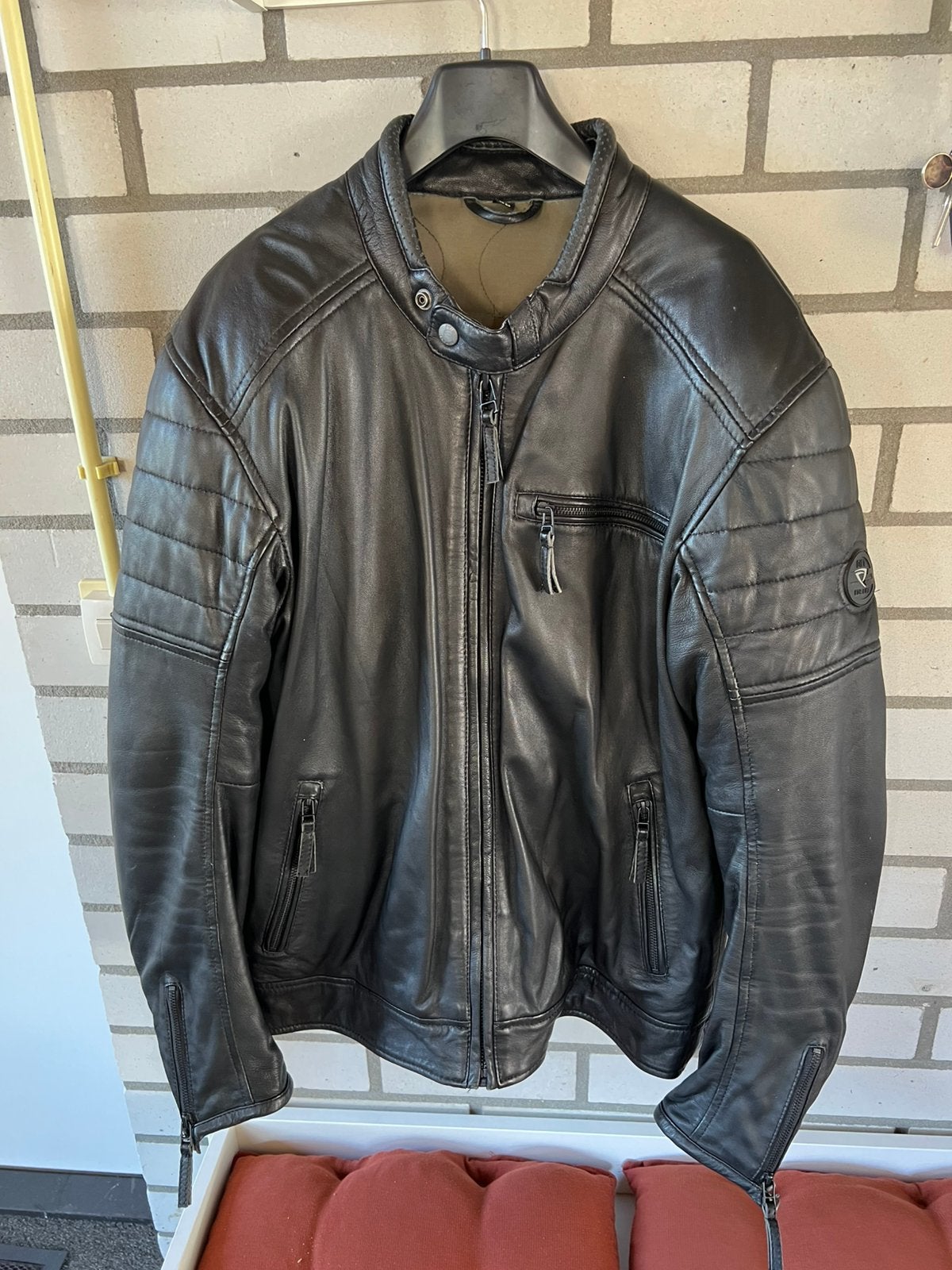Difi Leren Motorjas - Maat 56 - Zwart, Motoren, Kleding | Motorkleding, Ophalen of Verzenden, Tweedehands, Heren, Jas | leer