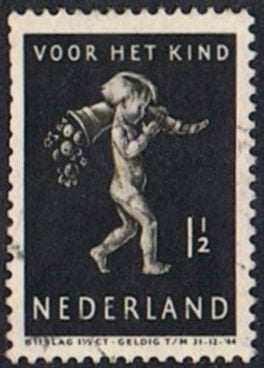Nederland serie gestempeld uit 1939 NVPH nr. 327 t/m 331, Verzenden, T/m 1940, Gestempeld