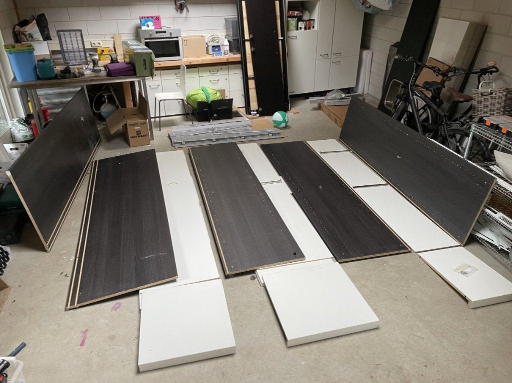 Kastwanden/planken van inbouw kast, Ophalen, Gebruikt, 200 cm of meer, Met plank(en)