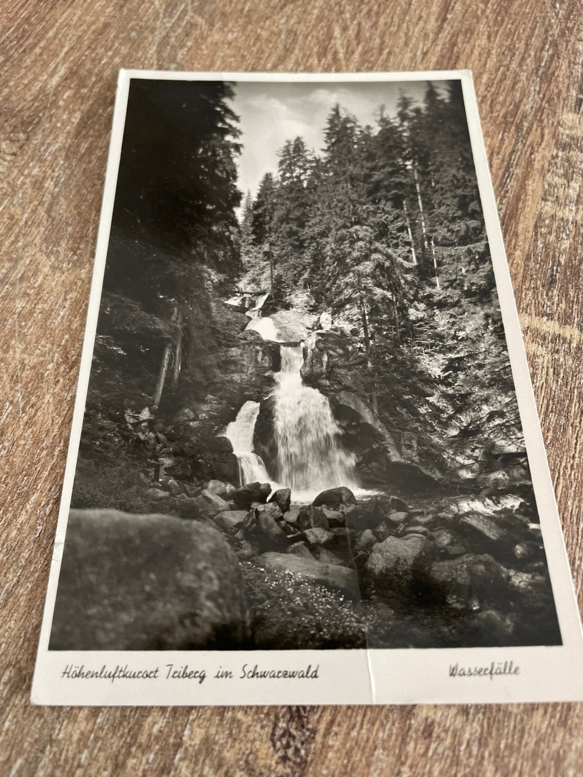 Oude ansichtkaart Triberg Zwarte Woud watervallen, Ophalen of Verzenden, 1940 tot 1960, Gelopen, Duitsland