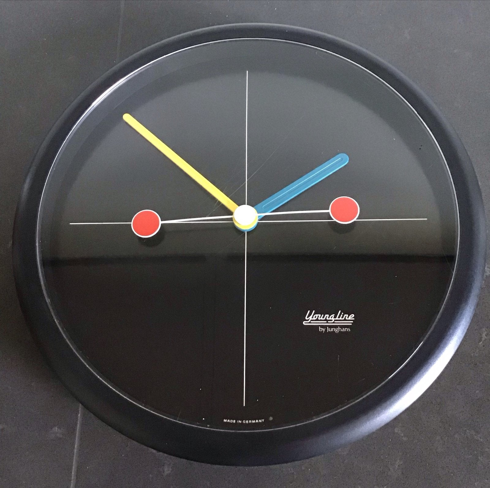 Vintage Junghans Youngline Wandklok Jaren '80  Memphis stijl, Ophalen of Verzenden