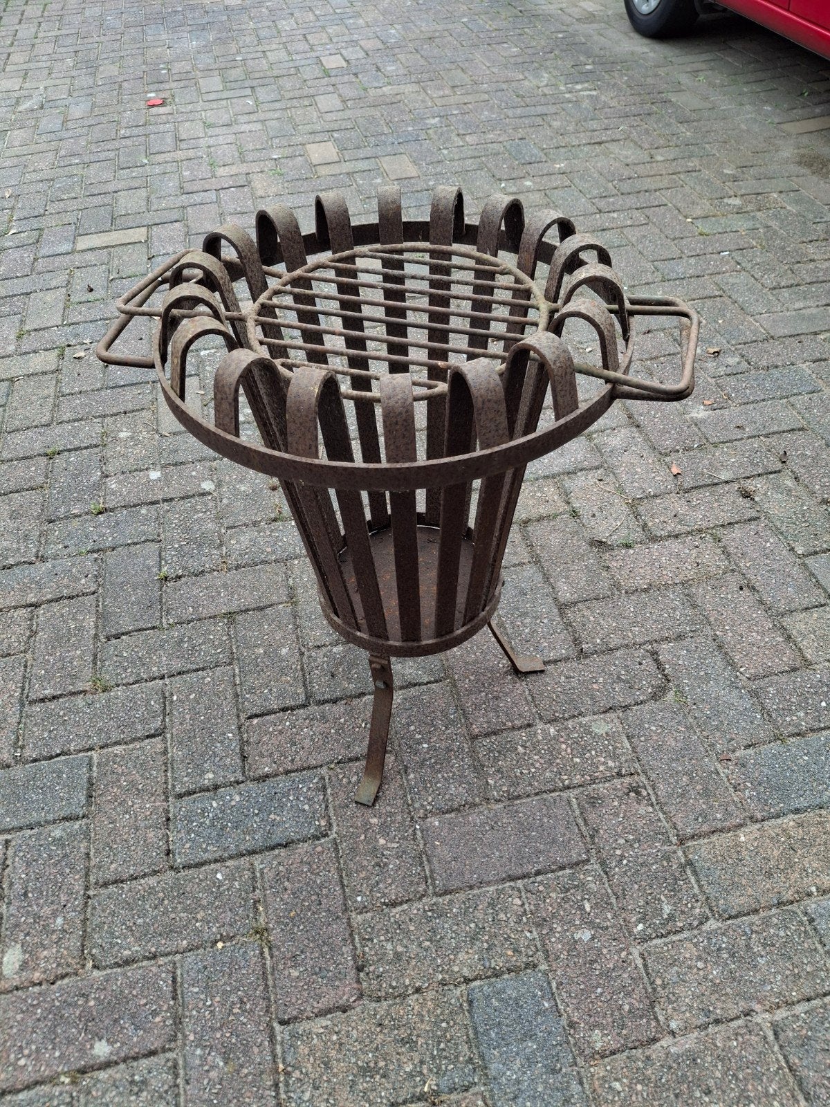 Zware kwaliteit vuurkorf met BBQ rooster, Tuin en Terras, Vuurkorven, Gebruikt, Vuurkorf, Ophalen of Verzenden