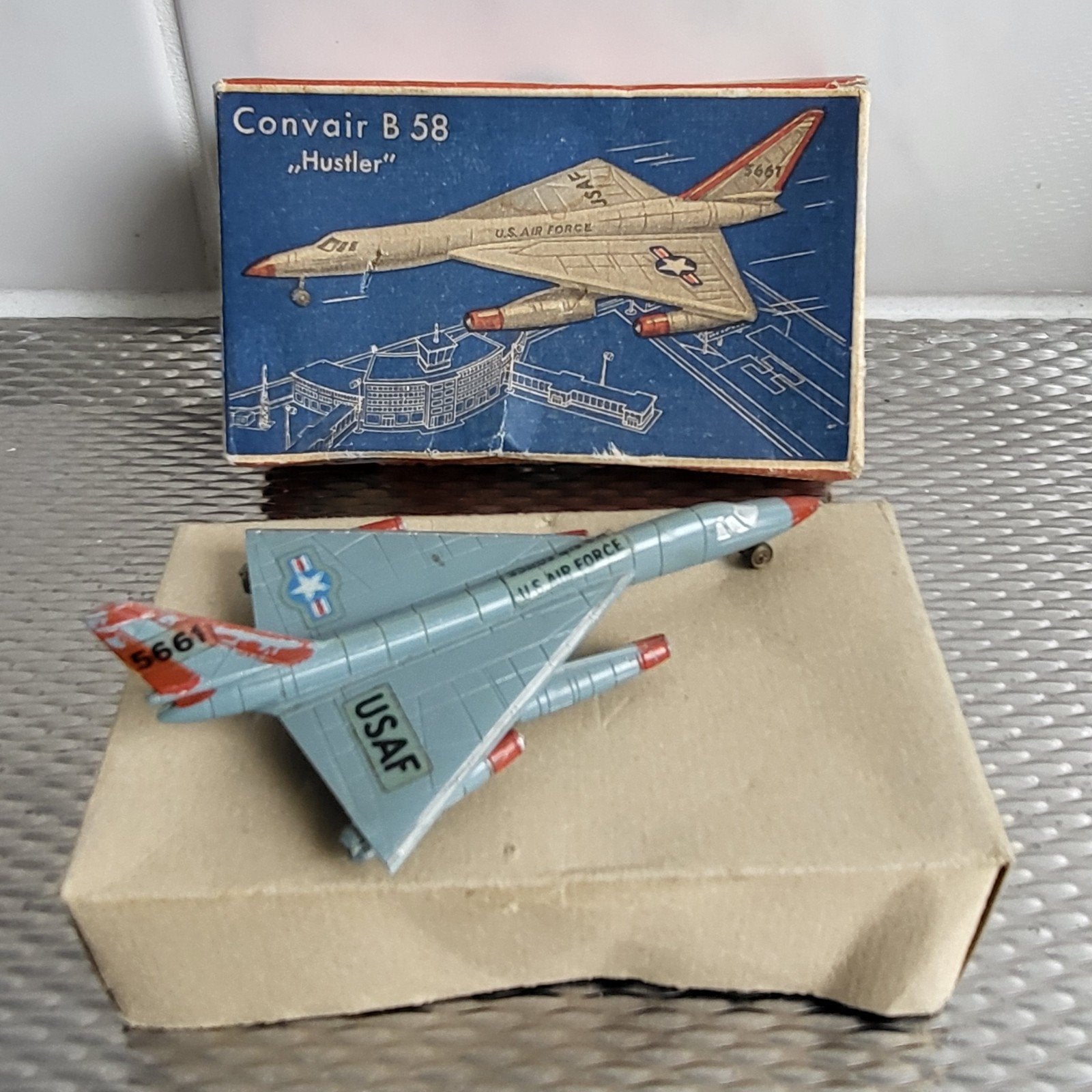 Zeldzaam Siku Convair B-58 Hustler modelvliegtuig., Antiek en Kunst, Ophalen of Verzenden