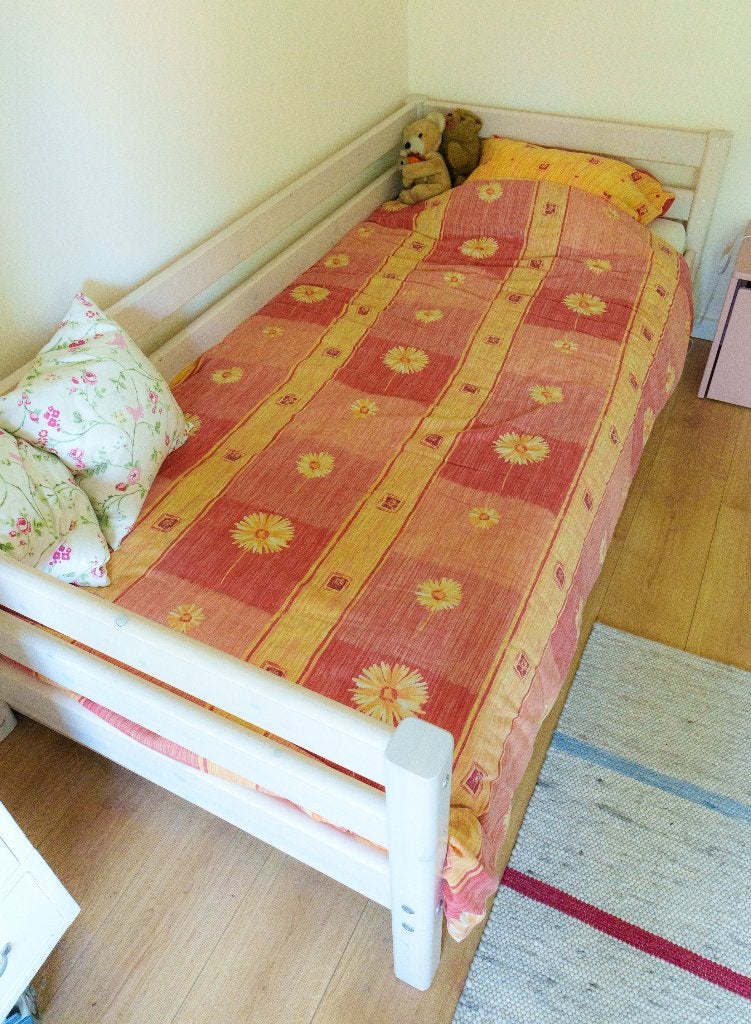 Flexa Classic bedbank met onderschuifbed wit, 85 tot 100 cm, Zo goed als nieuw, 180 cm of meer, Ophalen