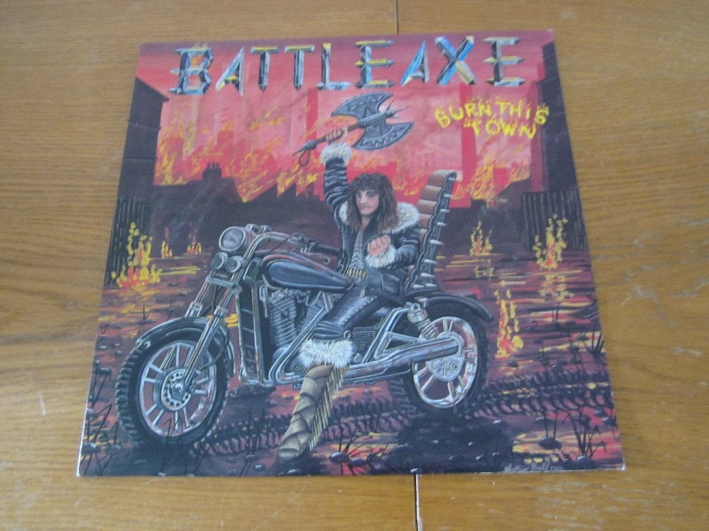Battleaxe - Burn This Town 1983 Roadrunner RR 9900 NL LP, LP, Heavy metal, Ophalen of Verzenden, Zo goed als nieuw