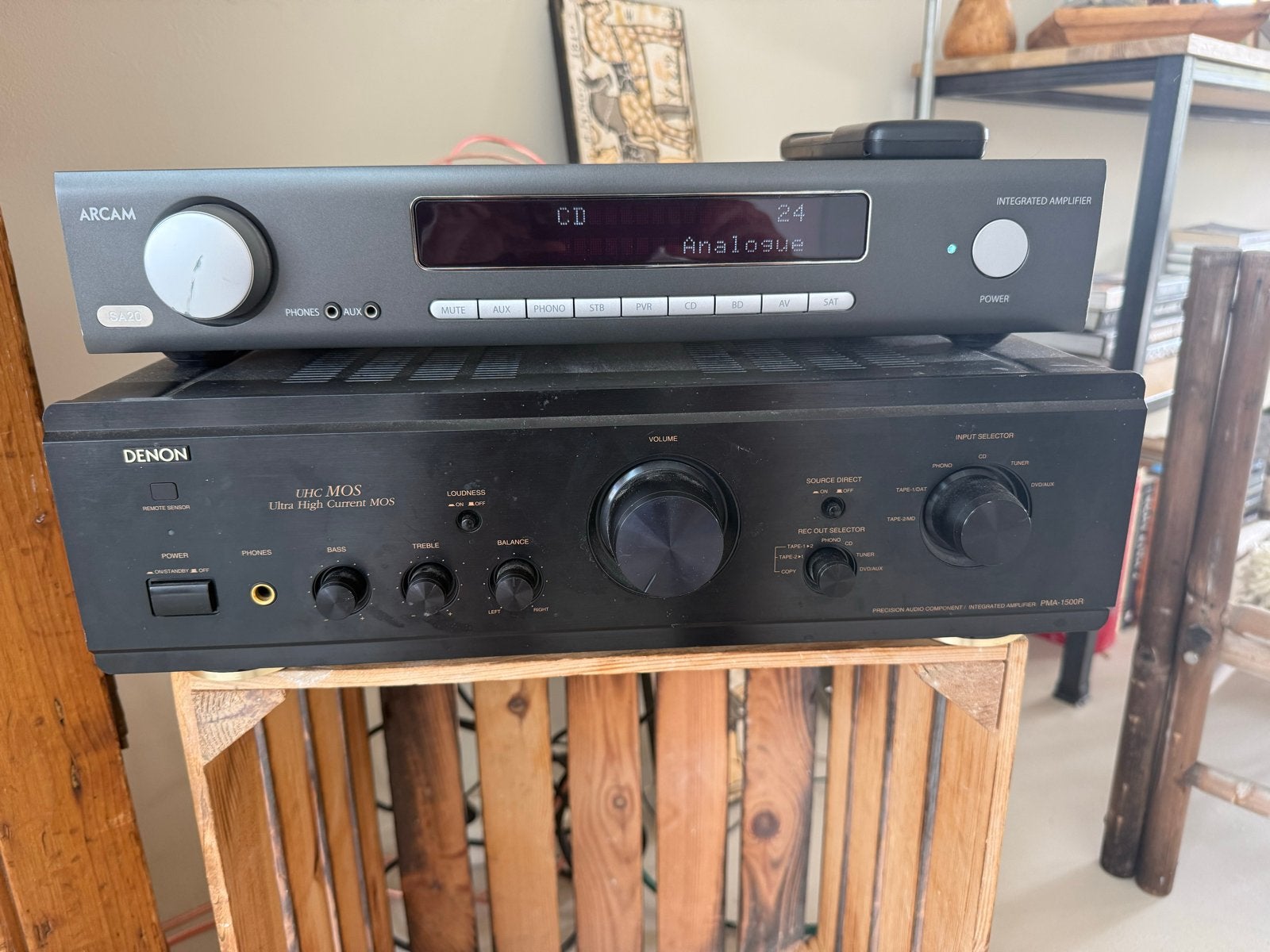 Denon PMA-1500R Versterker met afstandsbediening, Gebruikt, Denon, Ophalen of Verzenden, 120 watt of meer