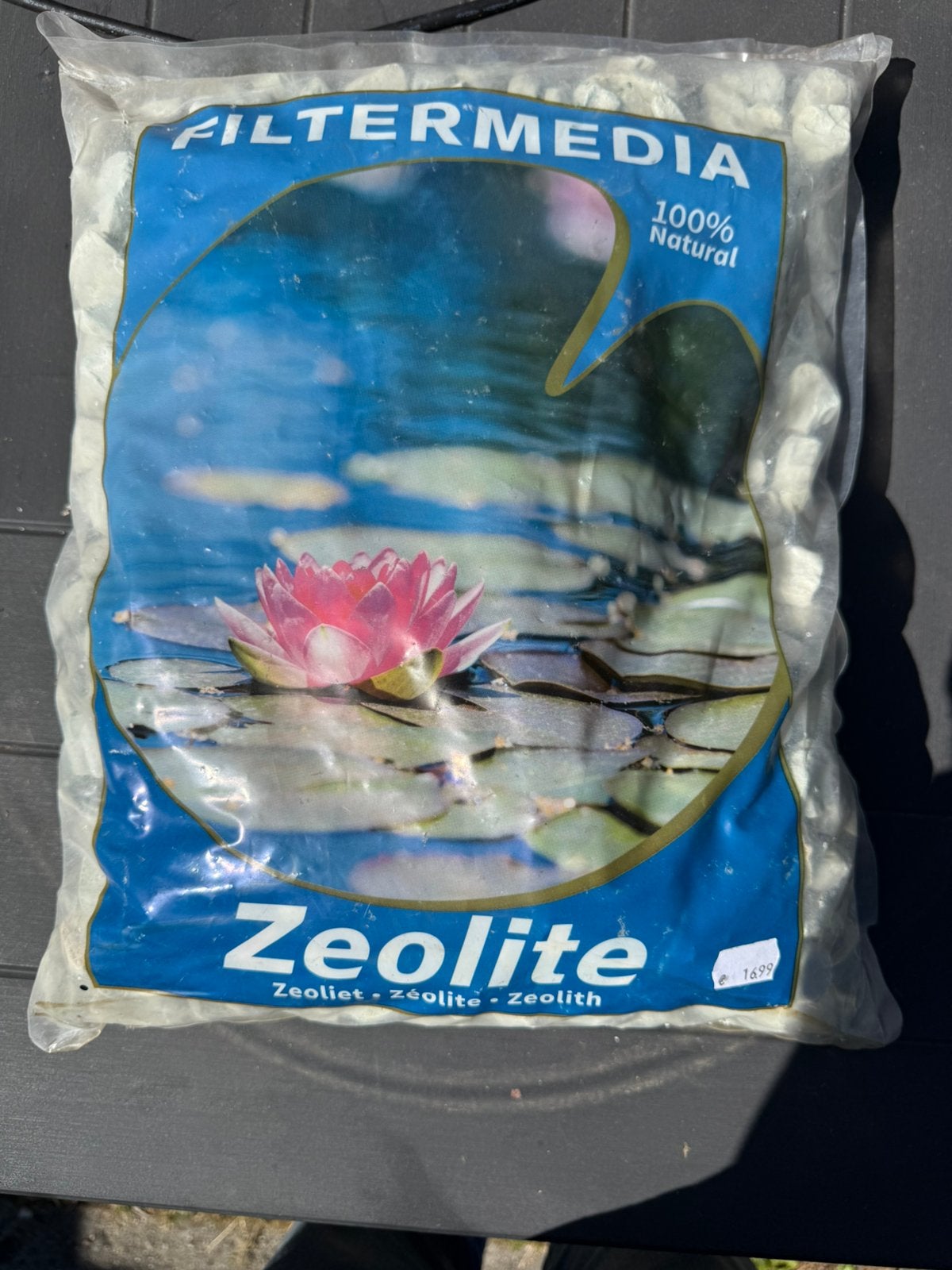 Zeoliet, Ophalen, Zo goed als nieuw, Vijverfilter