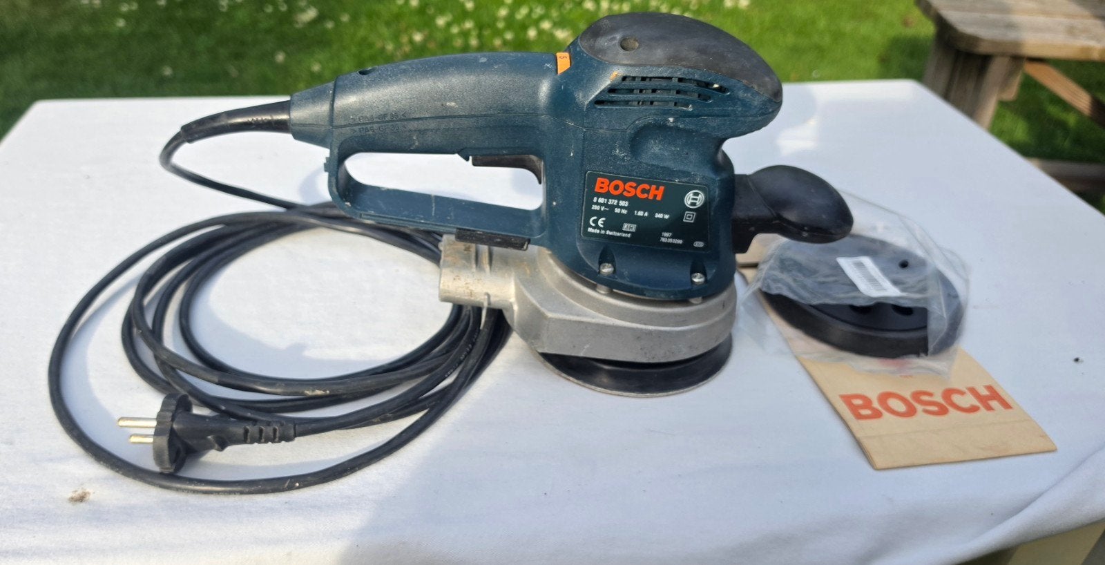 Bosch GEX 125 AC Excentrische Schuurmachine + Extra Zool, Doe-het-zelf en Verbouw, Gereedschap | Schuurmachines, Ophalen