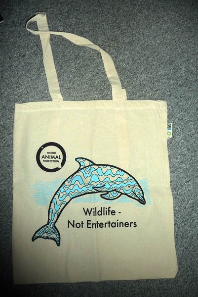 Katoenen totebag Wildlife not entertainers, Sieraden, Tassen en Uiterlijk, Ophalen of Verzenden, Nieuw