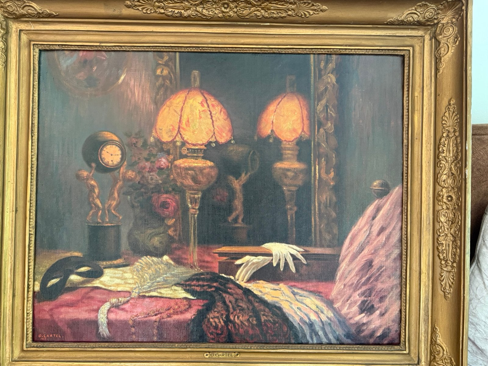 Schilderij octave cartel 1927, Antiek en Kunst, Ophalen