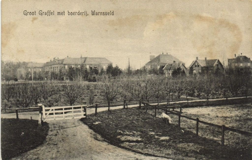 Groot Graffel met boerderij, Warnsveld - B-keus - ongelopen, Ophalen of Verzenden, 1920 tot 1940, Ongelopen, Noord-Brabant