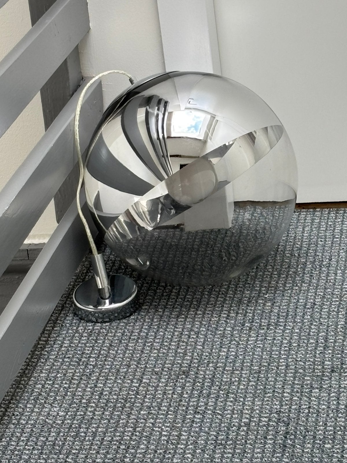 Mooie hanglamp glas spiegel, Ophalen, Zo goed als nieuw, Glas