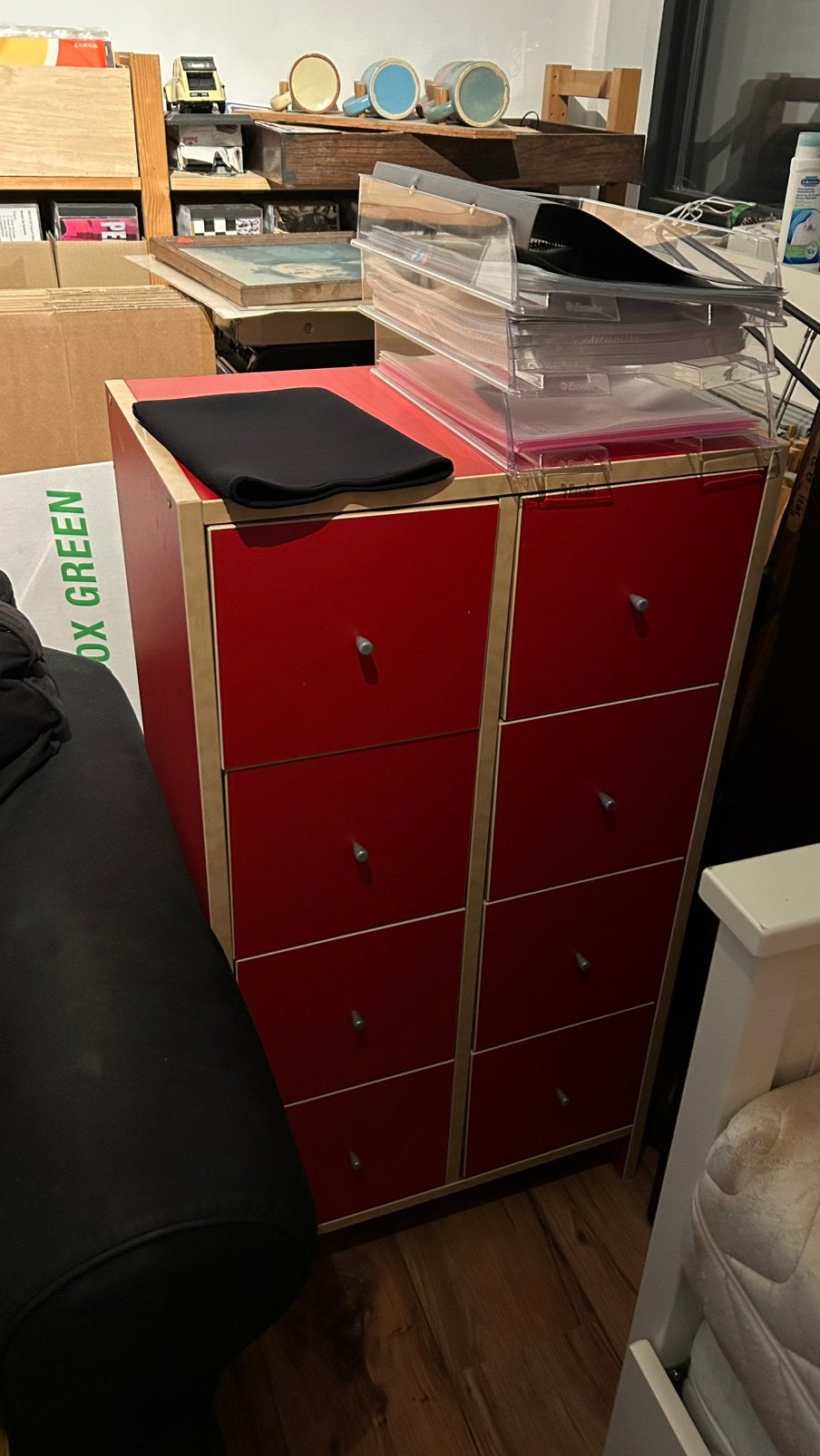 Rode IKEA ladekast, Ophalen, Gebruikt, 5 laden of meer, 100 tot 150 cm