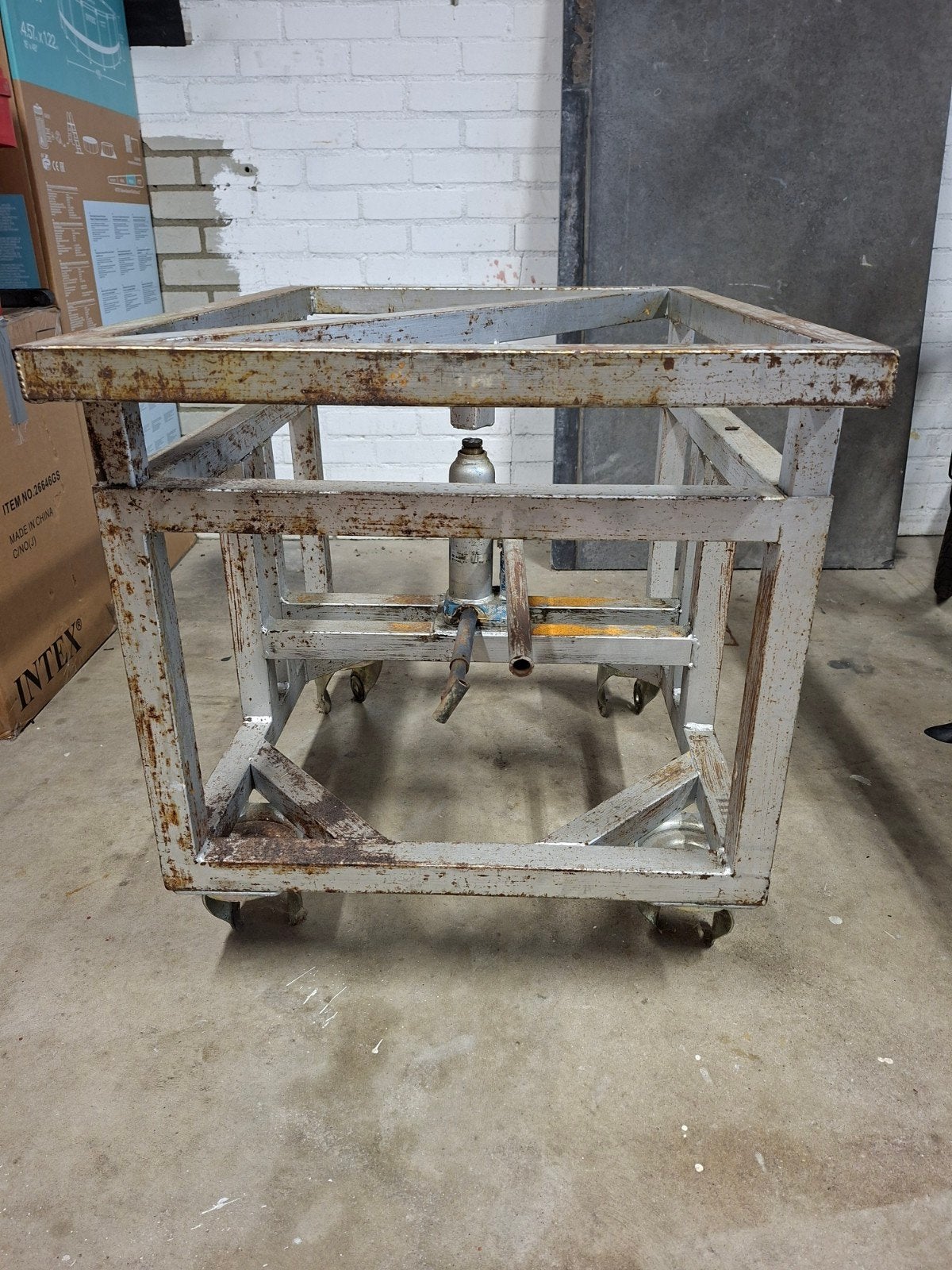 Vintage heftafel onderstel, 100 liter of meer, Ophalen, Gebruikt, Transportkar