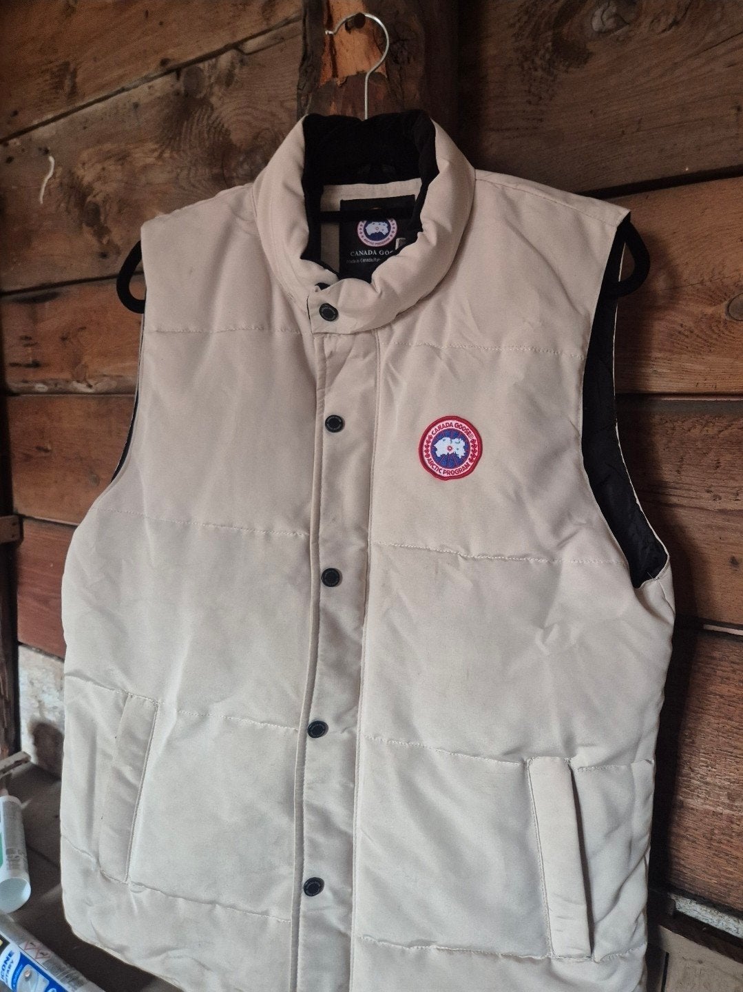 Canada Goose Bodywarmer Maat L - Beige, Kleding | Heren, Bodywarmers, Maat 52/54 (L), Beige, Canada Goose, Ophalen of Verzenden