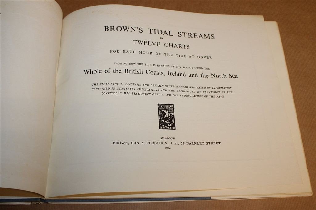 Browns Tidal Streams — Getijdenkaarten Noordzee, Gebruikt, -, -, Ophalen of Verzenden