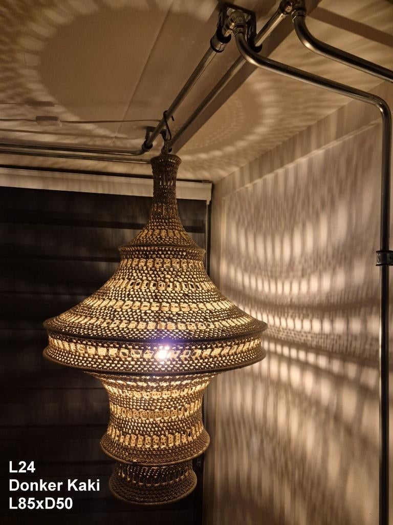 Handgemaakte Marokkaanse gehaakte hanglamp, Ophalen of Verzenden, Nieuw, Minder dan 50 cm