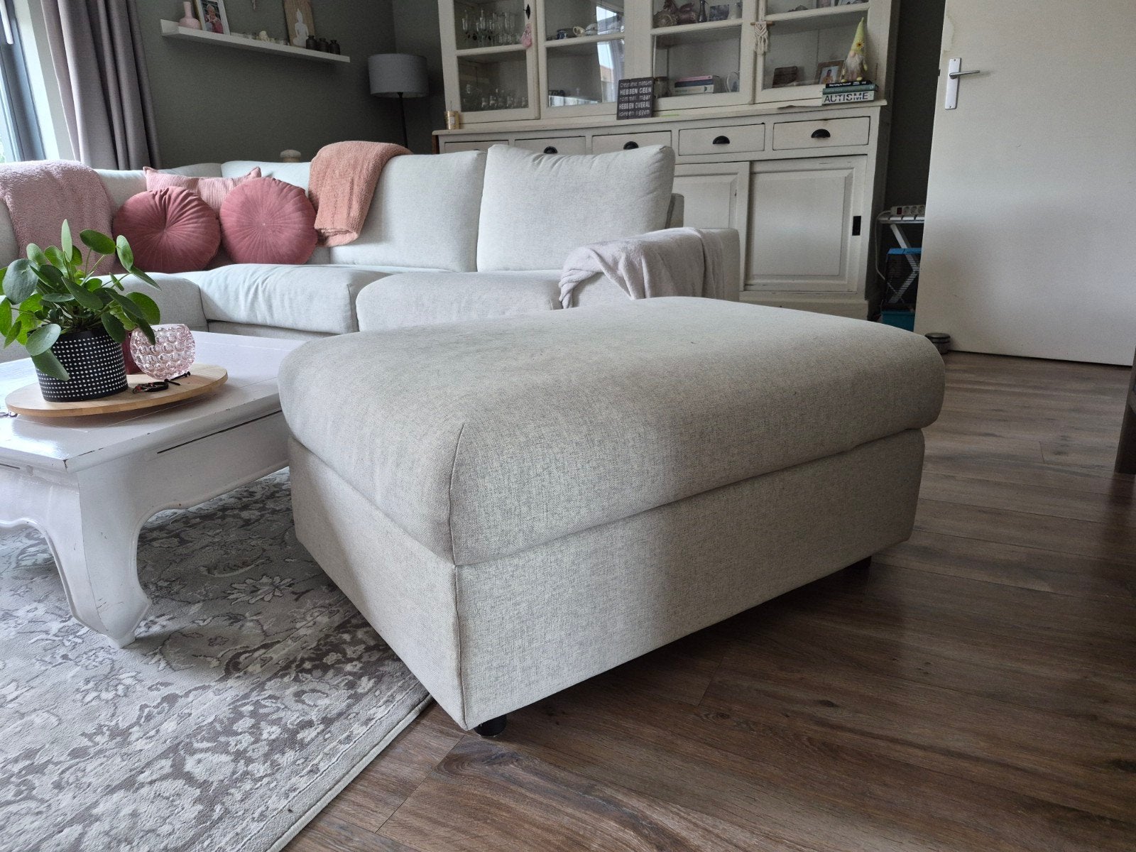 Ikea vimle voetenbank gunnared beige, Ophalen, Eenpersoons, 75 tot 100 cm, Zo goed als nieuw