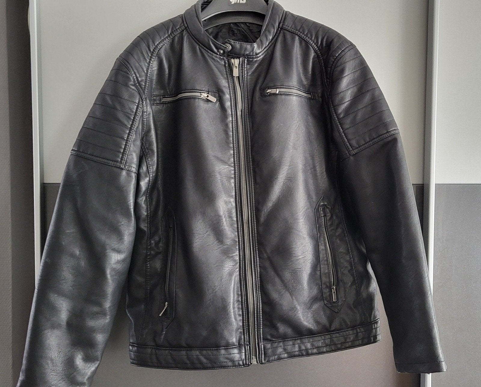 Kunstlederen herenjas XXXL in perfecte staat, Kleding | Heren, Ophalen of Verzenden, Zo goed als nieuw, Zwart
