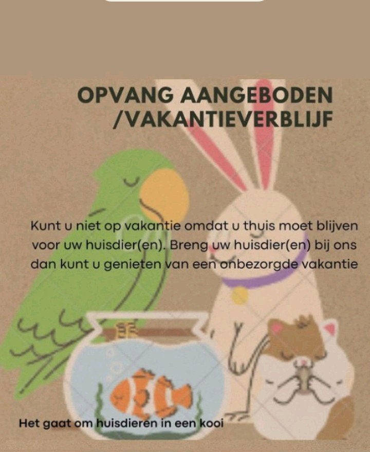 Opvang aangeboden voor dieren in een kooi., Ophalen, Kooi, 110 cm of meer, Konijn