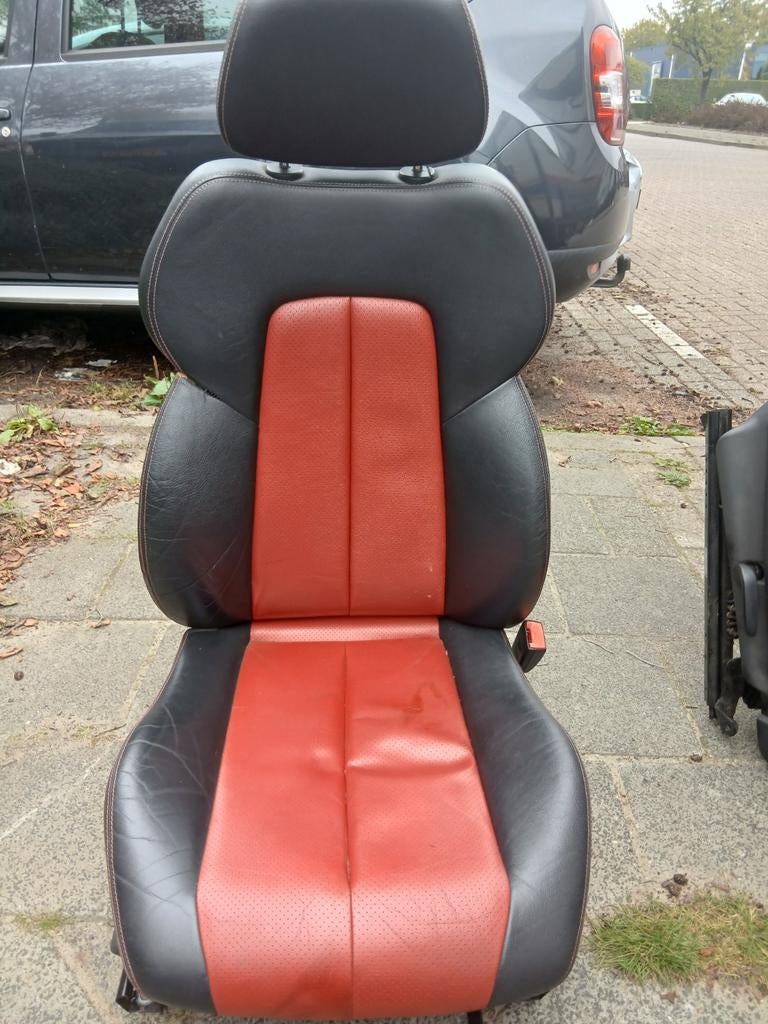 Mercedes SLK R170 Lederen Stoelen Zwart/Rood, Auto-onderdelen, Interieur en Bekleding, Ophalen