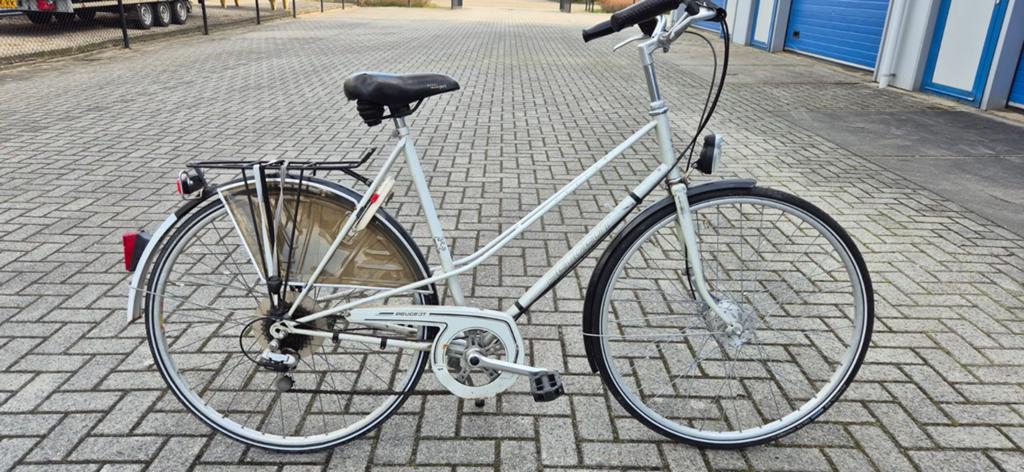 Setje retro Peugeot damesfiets en herenfiets, Minder dan 10 versnellingen, Gebruikt, 56 cm of meer, Ophalen