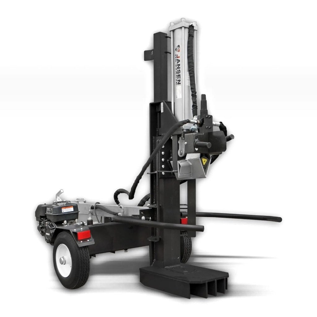 Jansen houtklover HS-22A62K – 22 ton, benzine + 400V, Benzine, Staand, Jansen, Nieuw