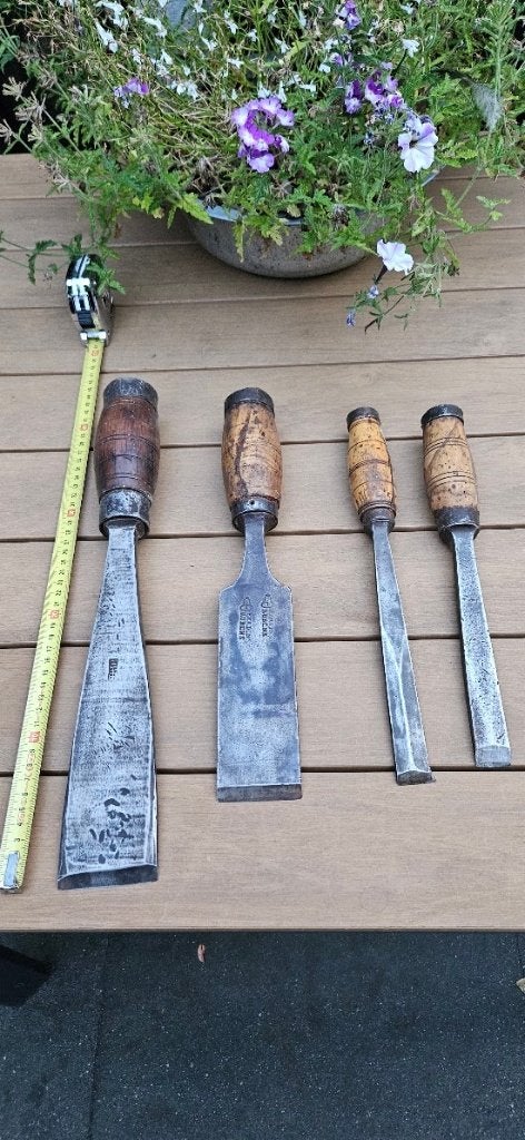 Molenmakers beitel hakbeitel kantbeitel vermoorbeitel, Antiek en Kunst, Antiek | Gereedschap en Instrumenten, Ophalen of Verzenden