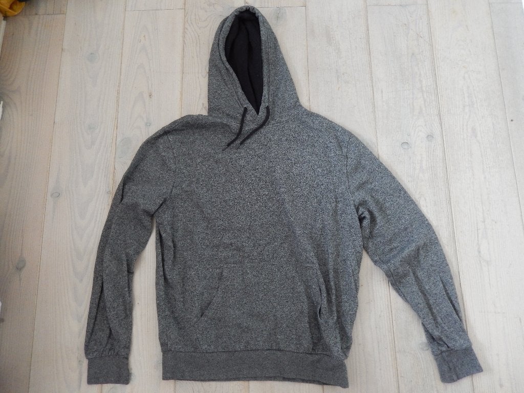 * Z.g.a.n. C&A zwart grijs gemeleerde hoodie sweater maat S, Kleding | Heren, Zo goed als nieuw, Grijs, Maat 46 (S) of kleiner