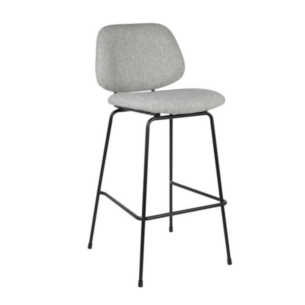 MN Barkruk Sepp Grijs, Huis en Inrichting, 5 krukken of meer, Met voetsteun, 60 tot 90 cm, Nieuw