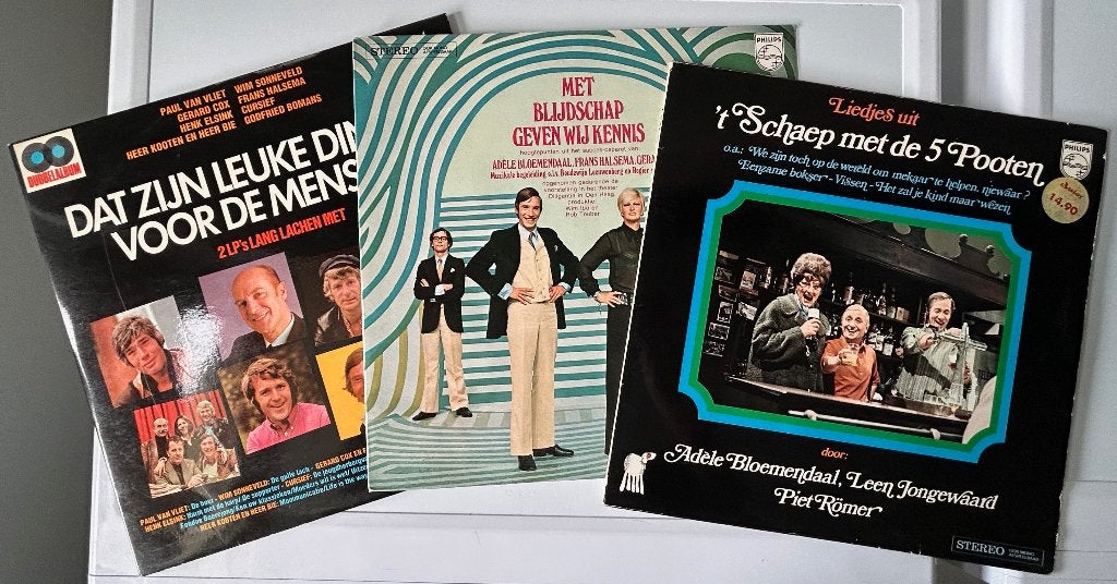 Verzameling van 3 LPs met Nederlands cabaret en liedjes, Cd's en Dvd's, Vinyl | Nederlandstalig, Ophalen of Verzenden, Zo goed als nieuw
