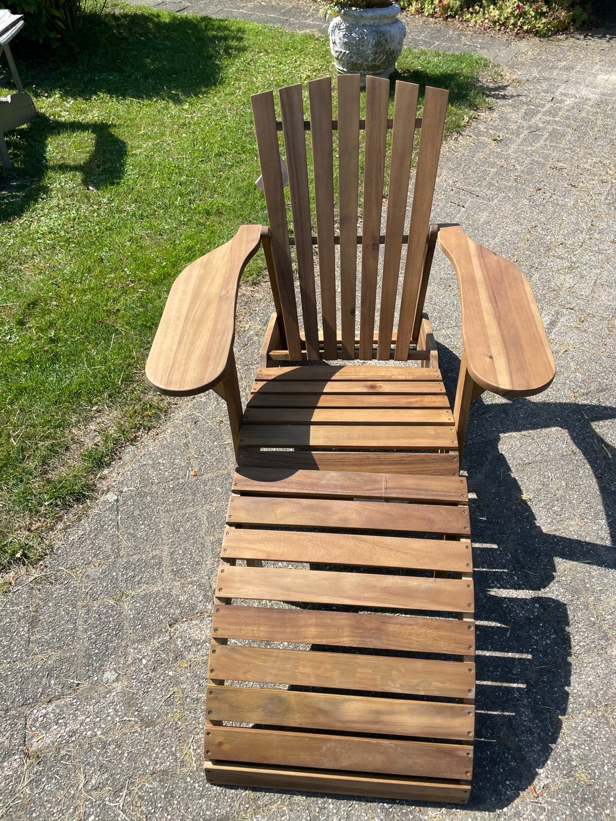 Nieuwe Adirondack stoel met voetenbank van mooi hout, Ophalen, Nieuw, Hout