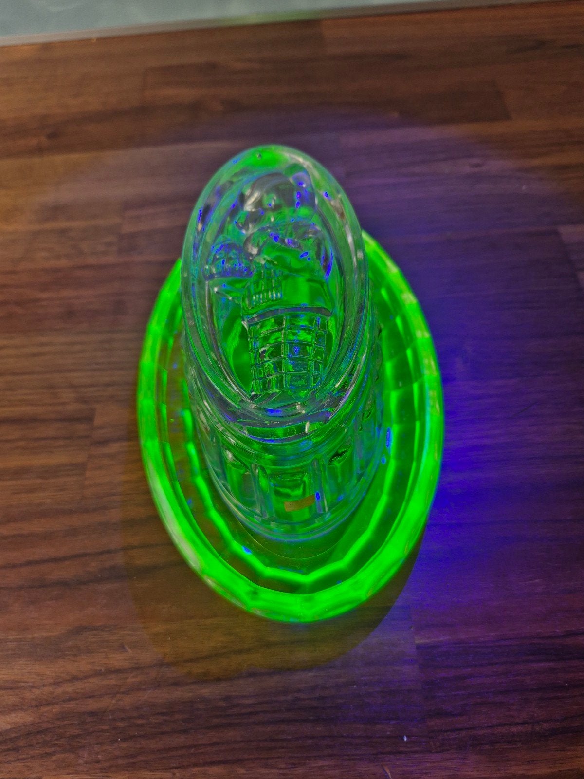Vintage Uranium Glas puddingvorm, Ophalen of Verzenden