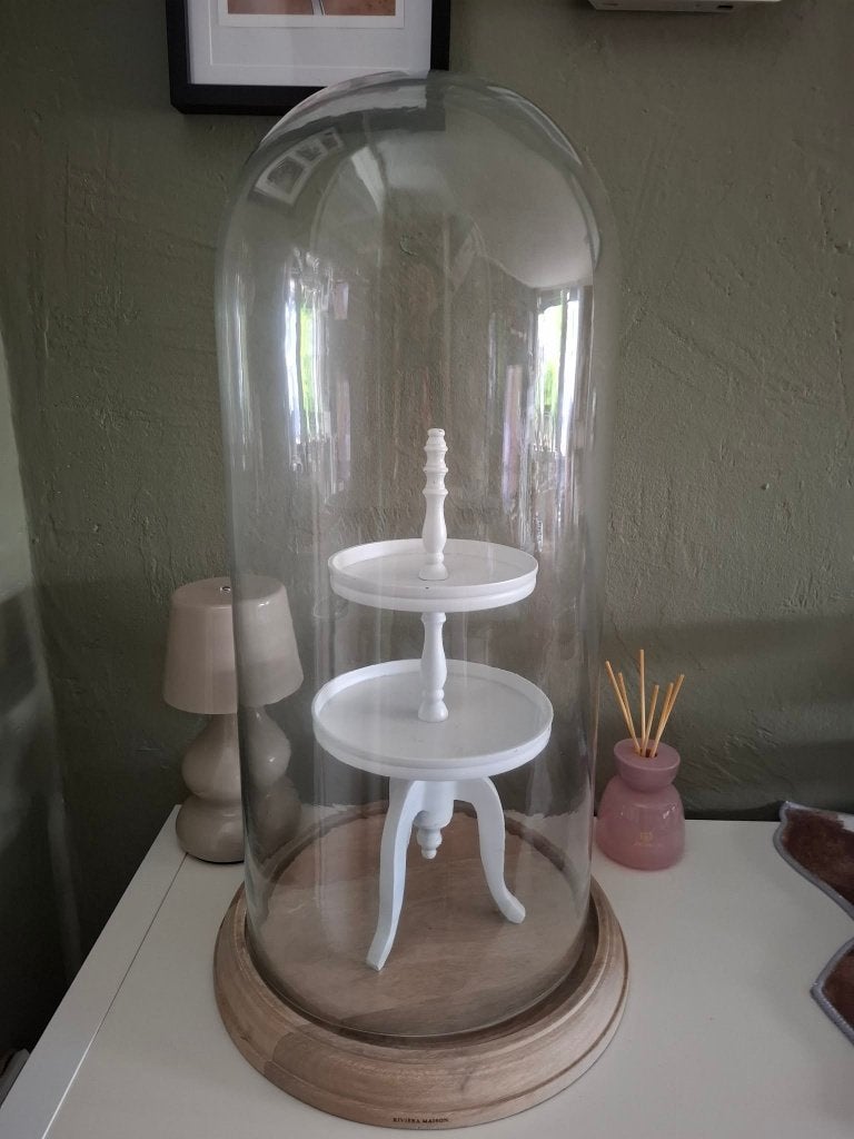 Glazen stolp, Glas, Ophalen, Zo goed als nieuw, 30 cm