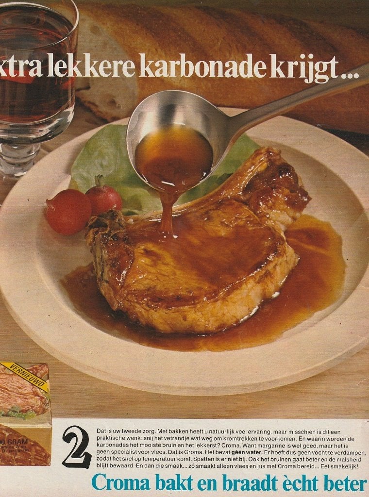 retro reclame 1973 Croma bakvet lekkere karbonade, Verzamelen, Verzenden, Overige typen