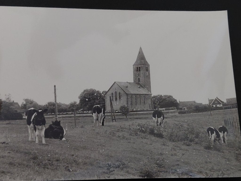 Oosterland, Wieringen, Michaelskerk, fotokaart. ongelopen., Verzenden, 1960 tot 1980, Ongelopen, Noord-Holland