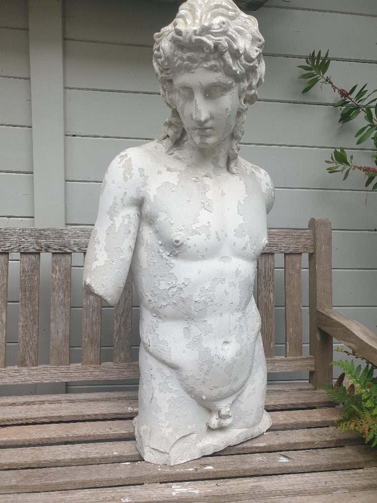 Gipsen torso, Antiek en Kunst, Ophalen, Gips, 50 - 100 cm, Wit