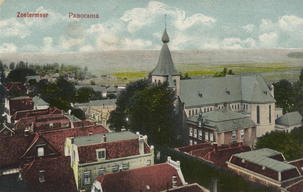 Zoetermeer - Panorama - ongelopen, Ophalen of Verzenden, 1920 tot 1940, Ongelopen, Zuid-Holland