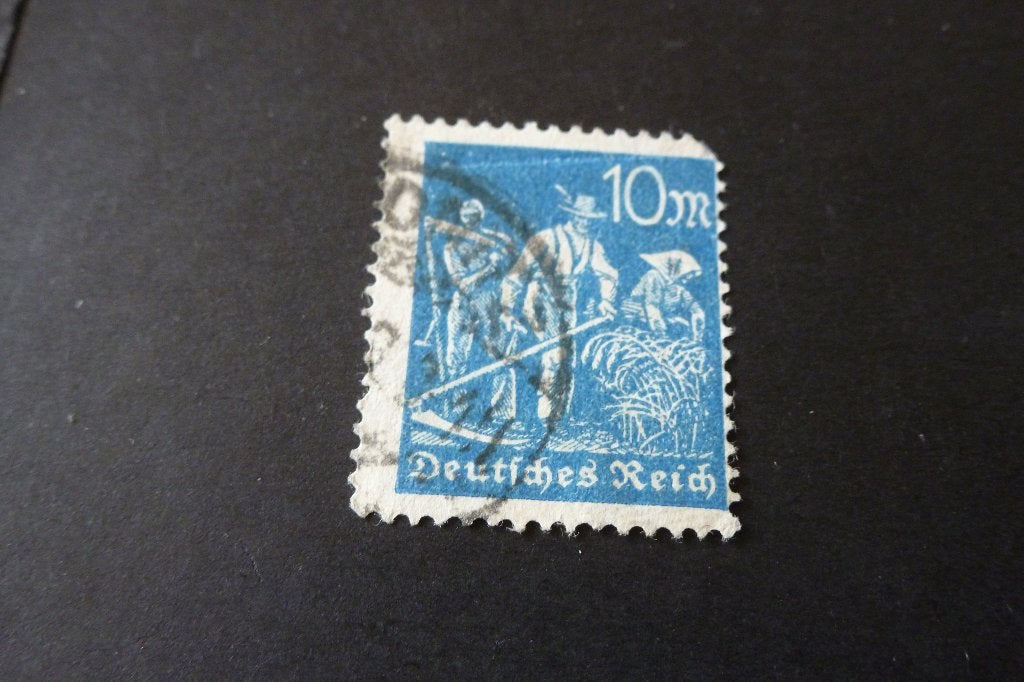 Duitsland - oude 10 mark 1922 gestempeld (po 9, Ophalen of Verzenden, Duitse Keizerrijk, Gestempeld